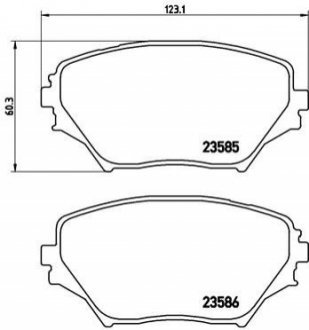 Гальмівні колодки дискові BREMBO P83 055 (фото 1)