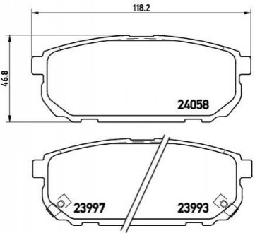 Гальмівні колодки дискові BREMBO P30 023