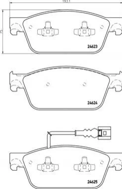 Комплект гальмівних колодок з 4 шт. дисків BREMBO P85 141 (фото 1)