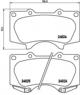 Гальмівні колодки дискові BREMBO P83 102