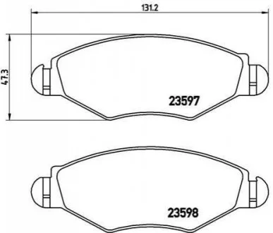 Гальмівні колодки дискові BREMBO P61 063