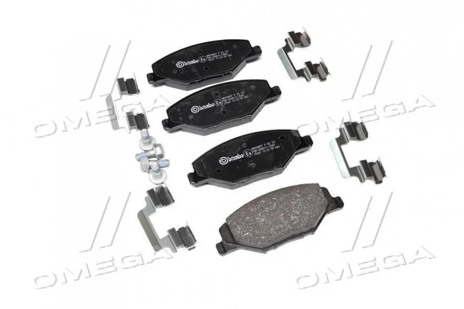 Колодка торм. диск. SKODA FABIA 1.2-1.6 2007-2014, VW POLO 1.6 2010- передн. (пр-во) BREMBO P85 121 (фото 1)