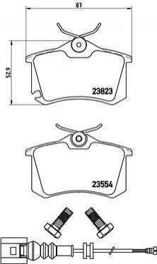 Гальмівні колодки, дискове гальмо (набір) BREMBO P85 066 (фото 1)