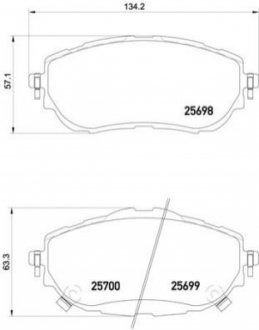 Гальмівні колодки дискові BREMBO P83 150