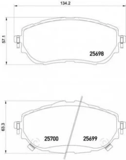 Гальмівні колодки дискові BREMBO P83 150