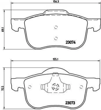 Гальмівні колодки дискові BREMBO P86 016 (фото 1)
