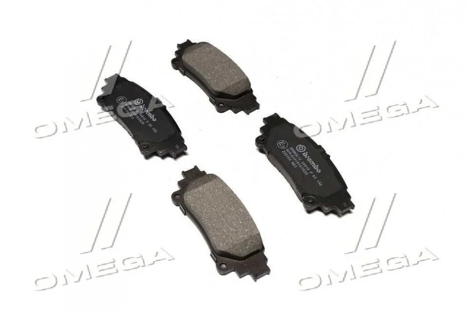 Колодка торм. диск. LEXUS RX, TOYOTA PRIUS задн. (пр-во) BREMBO P83 152 (фото 1)