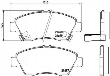 Гальмівні колодки дискові BREMBO P28 024 (фото 1)