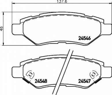 Гальмівні колодки дискові BREMBO P09 014