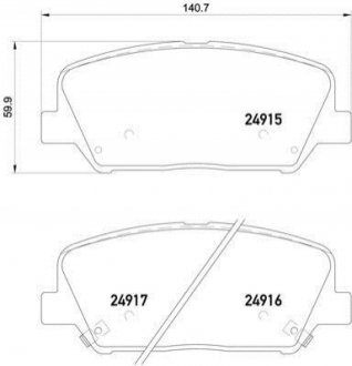 Тормозные колодки BREMBO P30 065