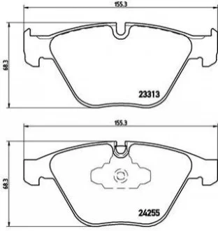 Колодка торм. диск. BMW 5(F10) 523I,528I,520D,525D,530D 2010- передн. (пр-во) BREMBO P06 055