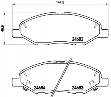 Гальмівні колодки дискові BREMBO P56 088