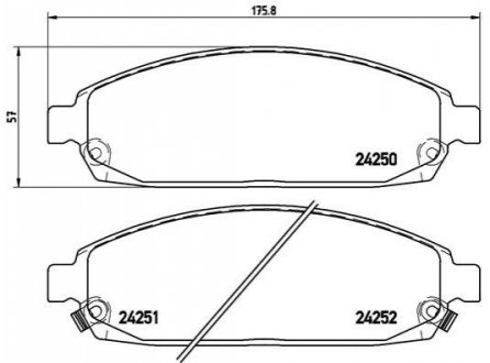 Гальмівні колодки дискові BREMBO P37 010