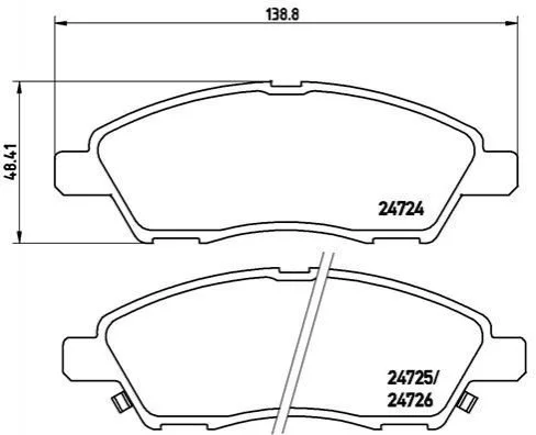 Гальмівні колодки дискові BREMBO P56 070 (фото 1)