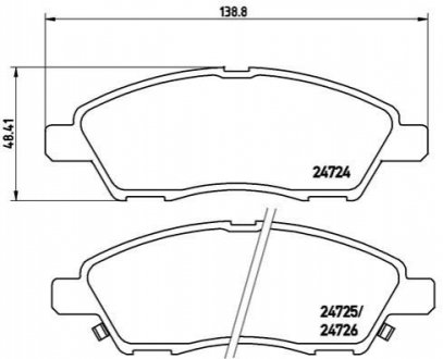 Гальмівні колодки дискові BREMBO P56 070