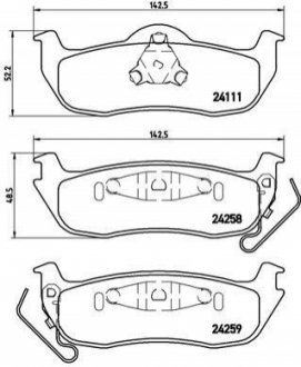 Гальмівні колодки дискові BREMBO P37 011