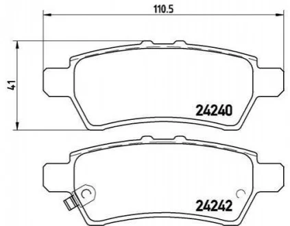 Гальмівні колодки дискові BREMBO P56 060