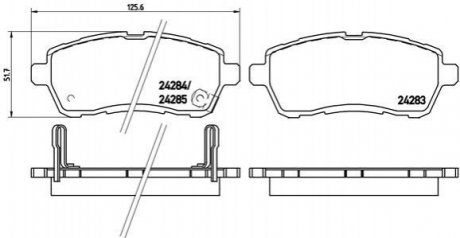 Гальмівні колодки дискові BREMBO P16 013 (фото 1)