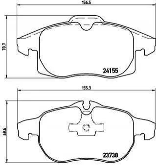 Гальмівні колодки дискові BREMBO P10 011 (фото 1)