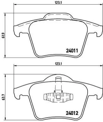 Гальмівні колодки BREMBO P86 019 (фото 1)
