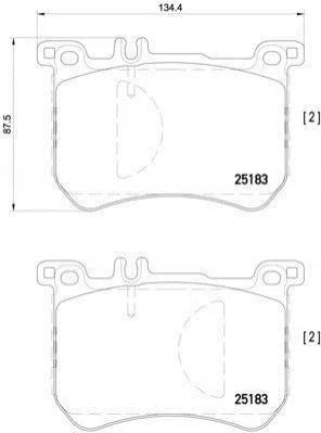 Гальмівні колодки дискові BREMBO P50 111 (фото 1)