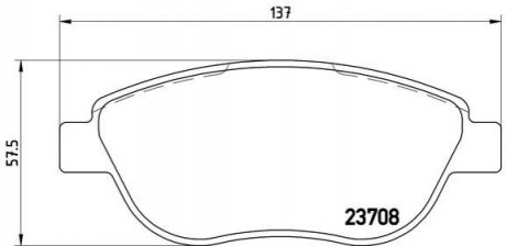 Комплект гальмівних колодок з 4 шт. дисків BREMBO P23 119