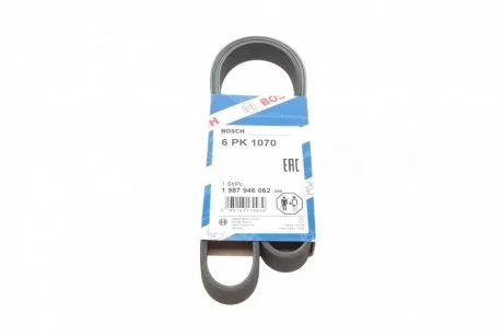 Ремень п-клиновой 6pk1070 (пр-во Bosch) BOSCH 1 987 946 062