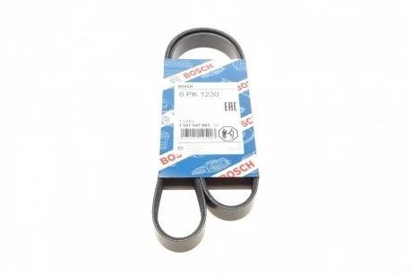 Ремень 6РК-1230 генератора ГАЗ 3110 - ДВС 406 (пр-во Bosch) BOSCH 1 987 947 885