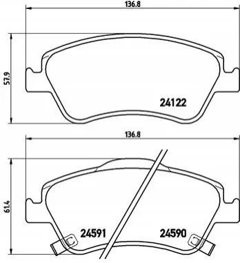 Гальмівні колодки дискові BREMBO P83 079 (фото 1)
