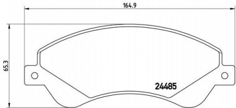 Гальмівні колодки дискові BREMBO P24 065