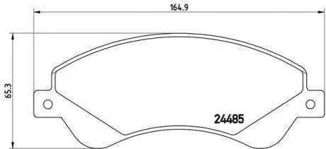 Гальмівні колодки дискові BREMBO P24 065