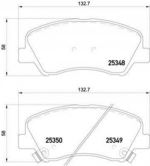 Колодки тормозные дисковые, к-кт. BREMBO P18 025