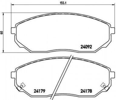 Гальмівні колодки дискові BREMBO P30 019