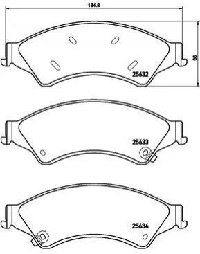 Гальмівні колодки дискові BREMBO P24 153 (фото 1)