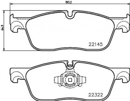 Гальмівні колодки дискові BREMBO P36 035