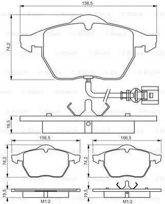 Гальмівні колодки дискові BOSCH 0986495249 (фото 1)