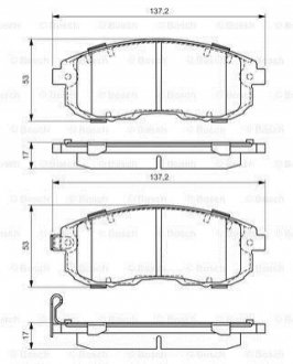 Гальмівні колодки дискові BOSCH 0986494337