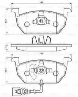 Гальмівні колодки дискові BOSCH 0986494721