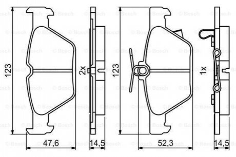 Гальмівні колодки дискові BOSCH 0986494836 (фото 1)