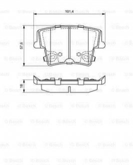 Гальмівні колодки, дискові BOSCH 0986494678