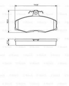 Гальмівні колодки дискові BOSCH 0986468613