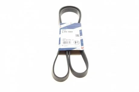 Ремень поликлин. 6PK1660 (пр-во Bosch) BOSCH 1 987 947 978