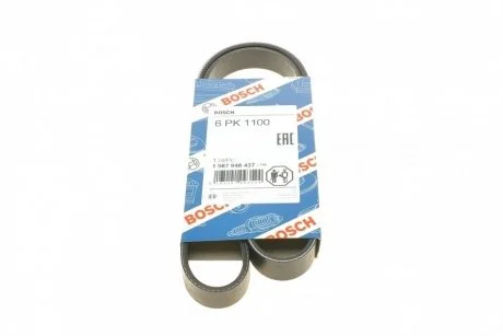 Ремень поликлин. 6PK1100 (пр-во Bosch) BOSCH 1 987 948 437