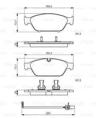 Гальмівні колодки дискові BOSCH 0986494447 (фото 1)