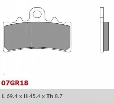 Гальмівні колодки BREMBO BRM 07GR18SA