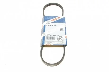 Ремінь п-клиновий 3pk675 (Вир-во Bosch) BOSCH 1 987 947 883