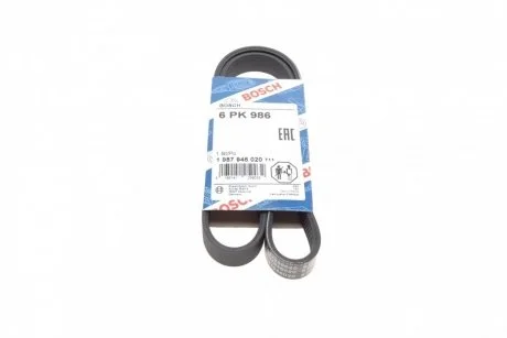 Ремінь п-клиновий 6pk986 (Вир-во Bosch) BOSCH 1 987 946 020