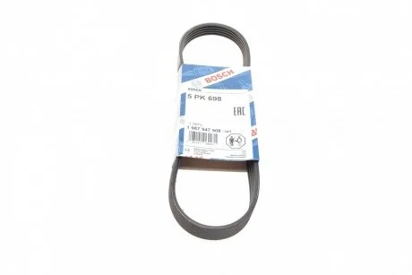 Ремінь п-клиновий 5pk698 (Вир-во Bosch) BOSCH 1 987 947 908