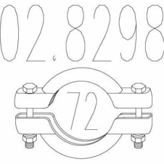 Хомут вихлопної системи MTS 02.8298