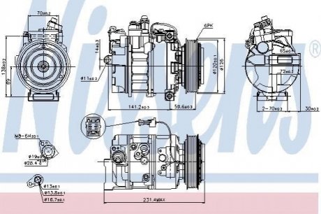 Компресор кондиціонера NISSENS 89208